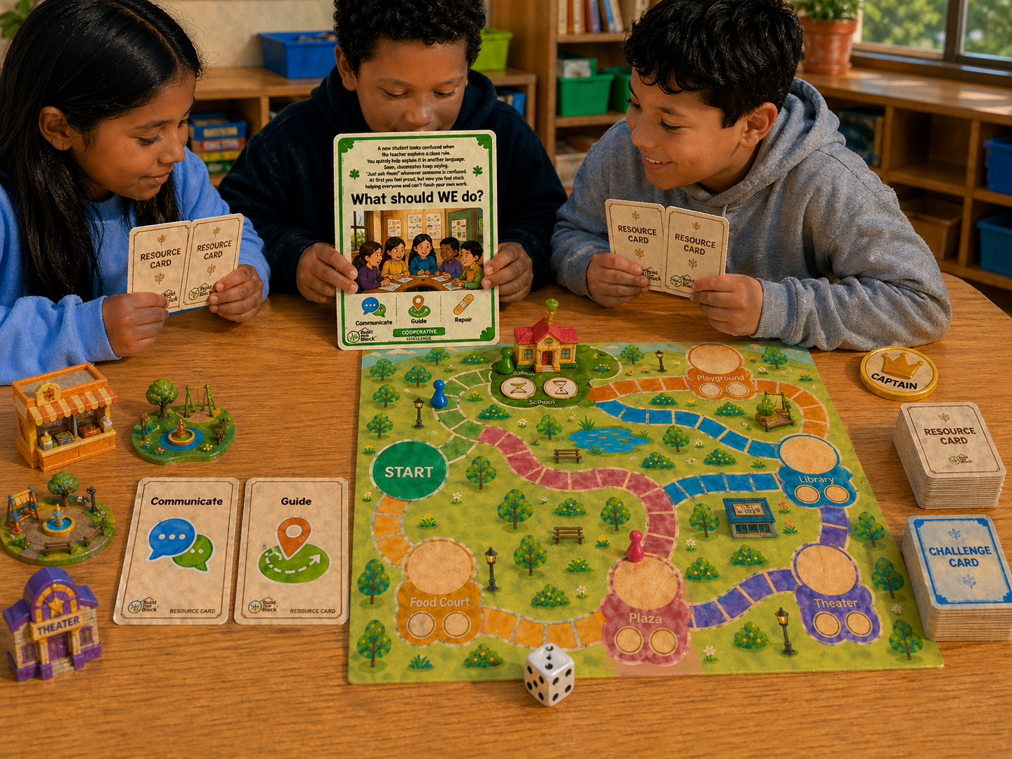 Demo play: cooperative challenge being solved by two players